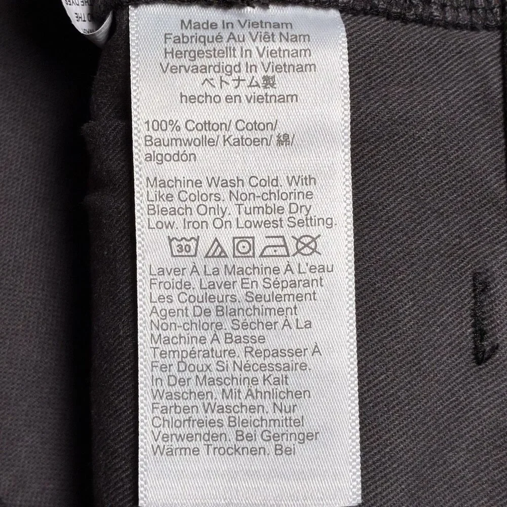 Madewell Workwear Pant Mens 28 Black Coal Relaxed Straight Button Fly AH665 NWT